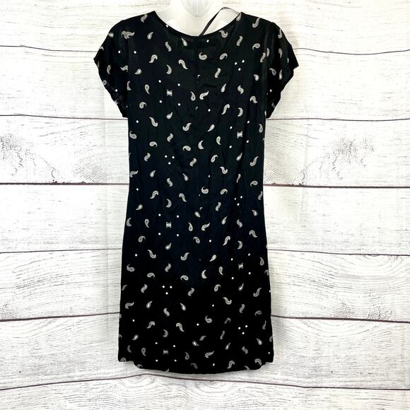 Something Else by Natalie Wood Black Paisley Cutout Mini Dress US 2 - Picture 8 of 9